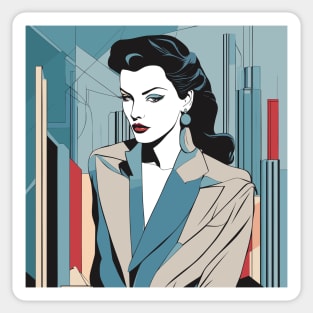 Verity Art Deco Patrick Nagel 80s Sticker